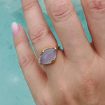 Blue Chalcedony Fairmined Vermeil Ring