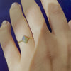 Video of Lodestone Ring - Labradorite & Gold