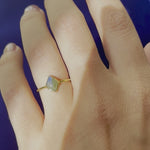 Video of Lodestone Ring - Labradorite & Gold